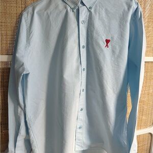 Ami Light Blue Casual Button Down Shirt